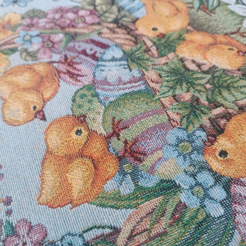 Poszewka gobelinowa WIELKANOCNA kurczaki 45x45