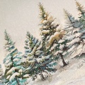 Poszewka gobelinowa ZIMOWY LAS 45x45