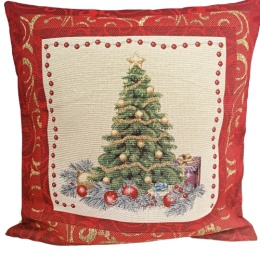 Poszewka gobelinowa święta prztykana złotą nitką 45x45