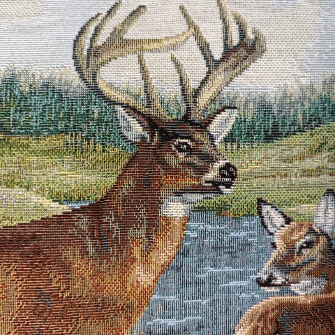 Poszewka gobelinowa jelenie 45x45